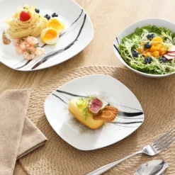 VEWEET Tafelservice 'Teresa' Aus Porzellan 20 Teilig, Geschirrset Beinhatlet Eierbecher, Kaffeetassen, Müslischalen, Dessertteller Und Flachteller, Geschirrservice Für 4 Personen -Küchenbedarf Geschäft f5a46457574160a20bb64d151d445f91