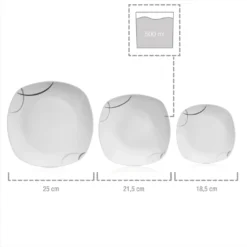 Sänger Tafelservice Bilgola Black Lines 18 Tlg. -Küchenbedarf Geschäft f8674bcd1ccb61e6b3a40c2da5d59752