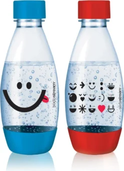 Sodastream 2x PET Flaschen 0,5 L Blau Und Rot -Küchenbedarf Geschäft f8d150bdbf0e90ccb603473ea1a8dca9