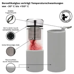 Teamaker „Grau“ 400 Ml -Küchenbedarf Geschäft f9e67657e3f6ecbd98cac6749230b058