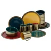 CreaTable 22973 Kombiservice Rustikal Collection Für 4 Personen, Steinzeug, Mehrfarbig (1 Set, 16-teilig) -Küchenbedarf Geschäft fad38f61568f8f65a6938dc0d9374ef6
