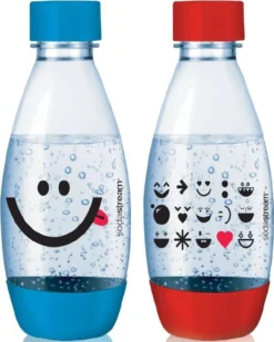 Sodastream 2x PET Flaschen 0,5 L Blau Und Rot -Küchenbedarf Geschäft fd4d908bd207b426ef0c08535ba24347
