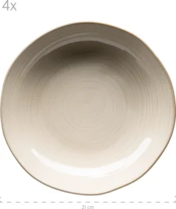 Mäser 931371 Nottingham Vintage Tafel-Service Für 4 Personen Mit Speiseteller Und Suppenteller Im Retro-Look, Steinzeug, Beige, 8-teilig (1 Set) -Küchenbedarf Geschäft fe61174fe6a530db81e25a63f4085c5c